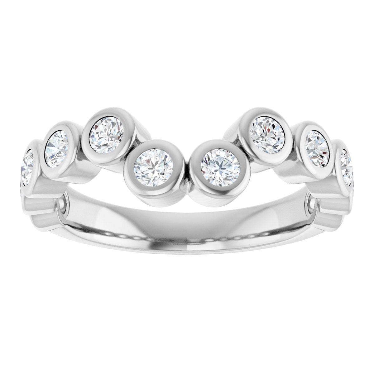 Bezel-Set Accented Engagement Ring or Band
