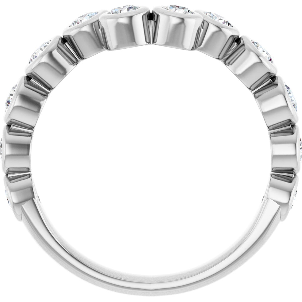 Bezel-Set Accented Engagement Ring or Band