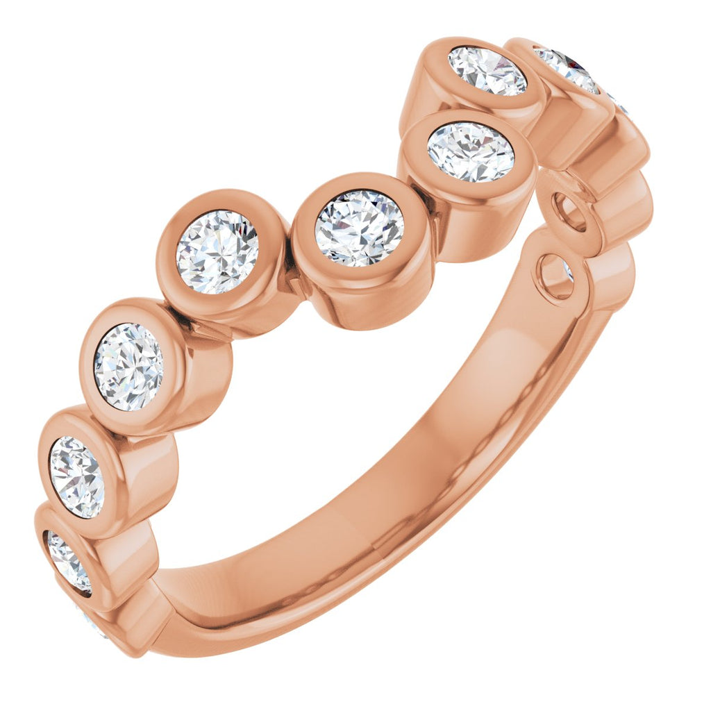 Bezel-Set Accented Engagement Ring or Band