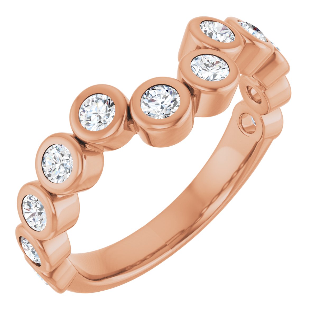 Bezel-Set Accented Engagement Ring or Band