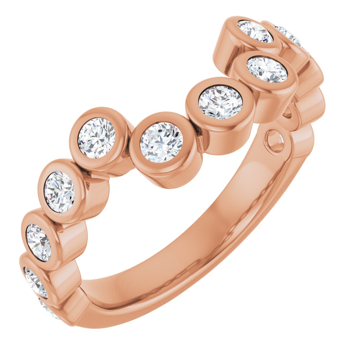 Bezel-Set Accented Engagement Ring or Band