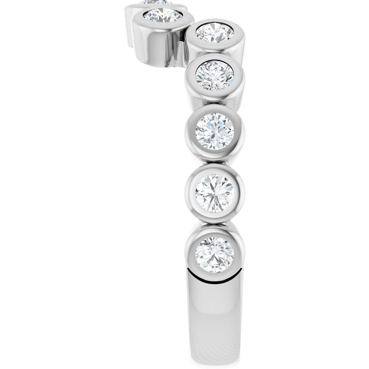 Bezel-Set Accented Engagement Ring or Band