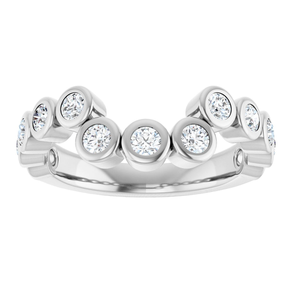 Bezel-Set Accented Engagement Ring or Band
