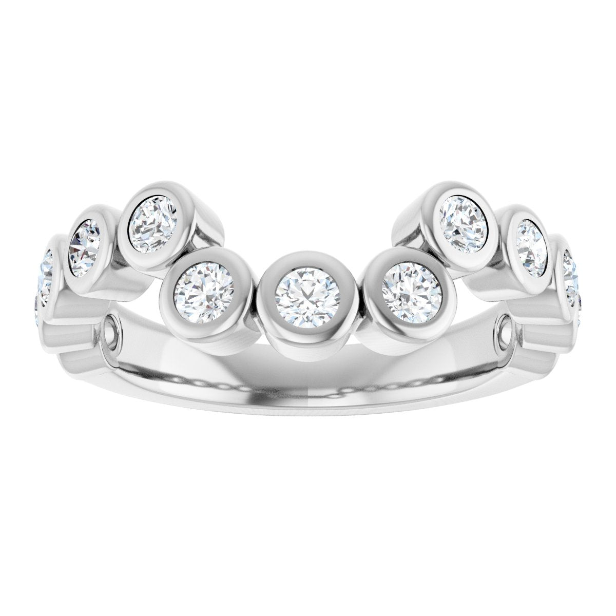 Bezel-Set Accented Engagement Ring or Band