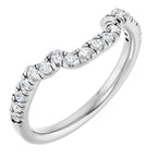 Double Claw-Prong Three-Stone Engagement Ring or Band