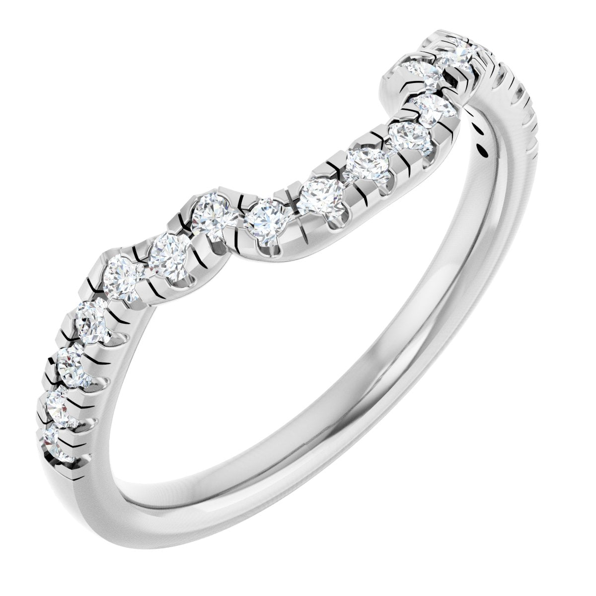 Double Claw-Prong Three-Stone Engagement Ring or Band