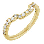 Double Claw-Prong Three-Stone Engagement Ring or Band