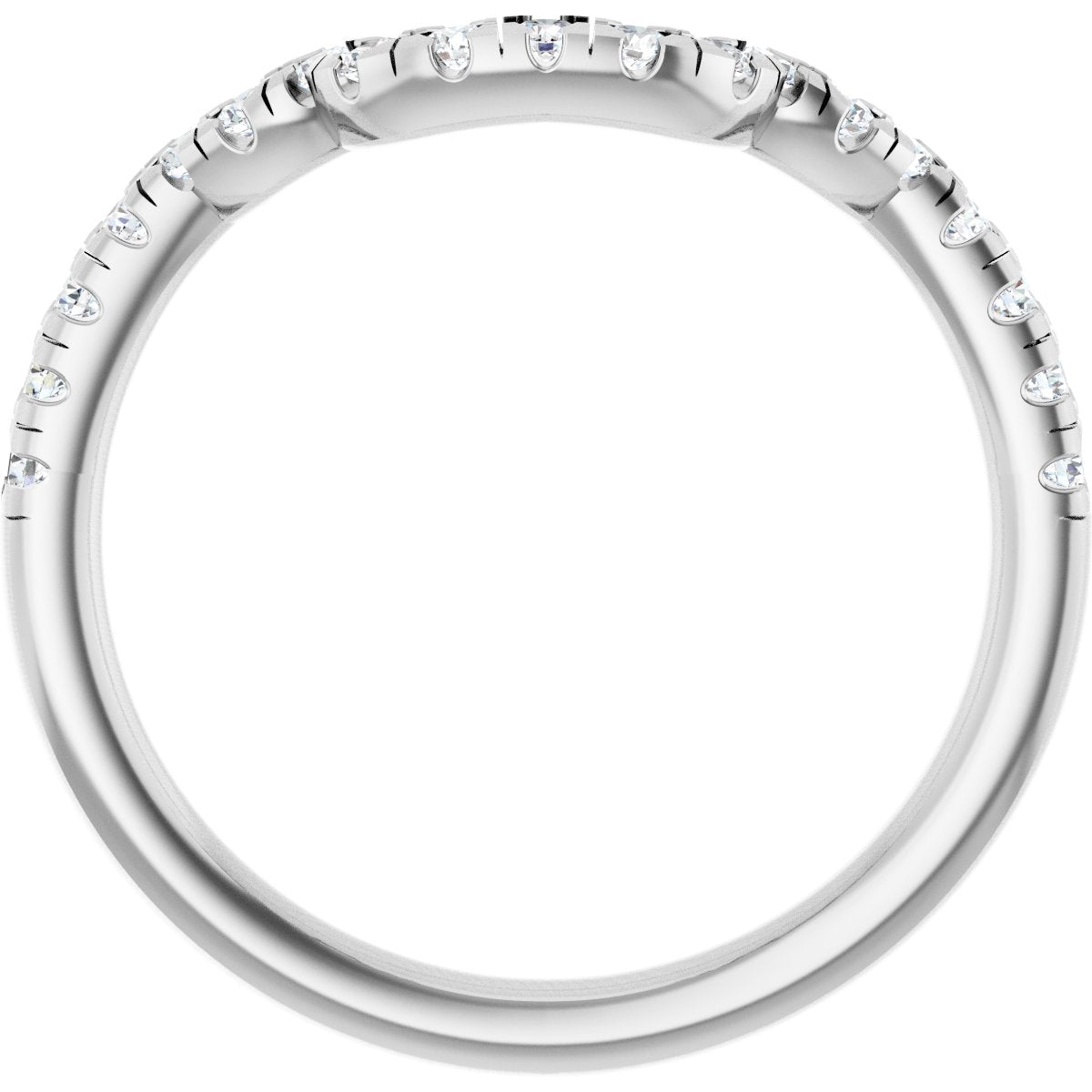 Double Claw-Prong Three-Stone Engagement Ring or Band