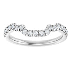 Double Claw-Prong Three-Stone Engagement Ring or Band