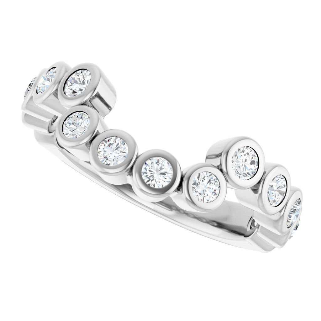 Bezel-Set Accented Engagement Ring or Band