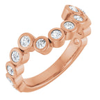 Bezel-Set Accented Engagement Ring or Band