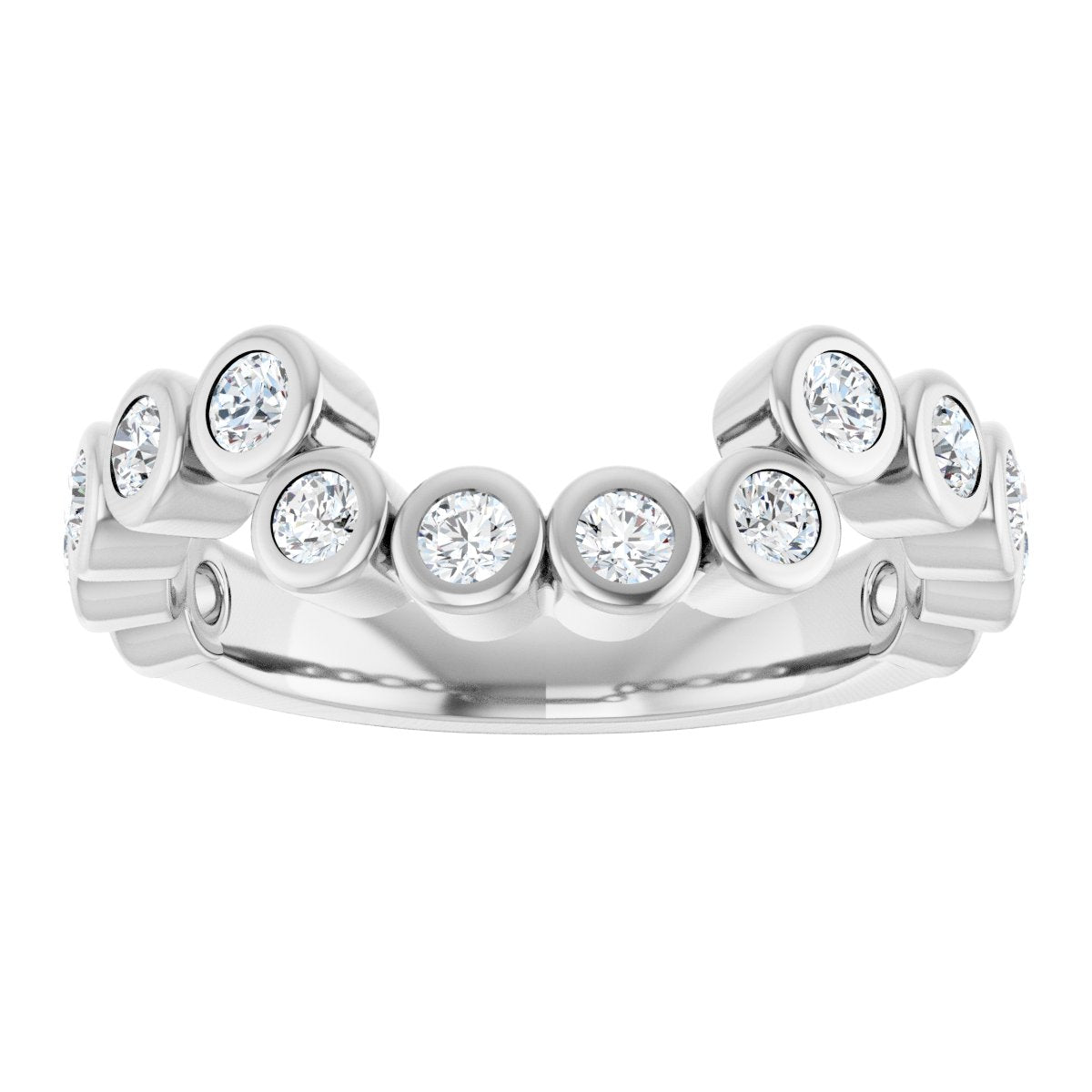 Bezel-Set Accented Engagement Ring or Band