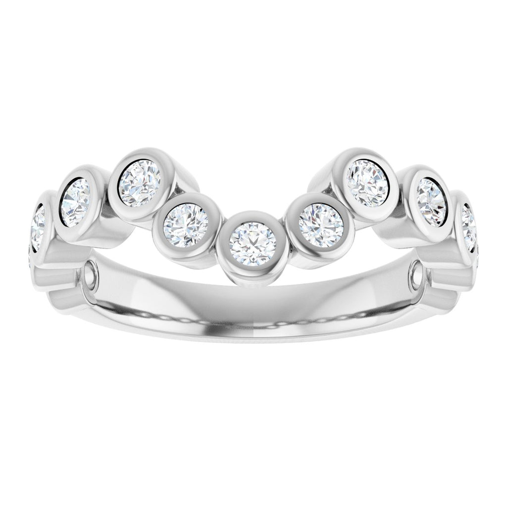 Bezel-Set Accented Engagement Ring or Band