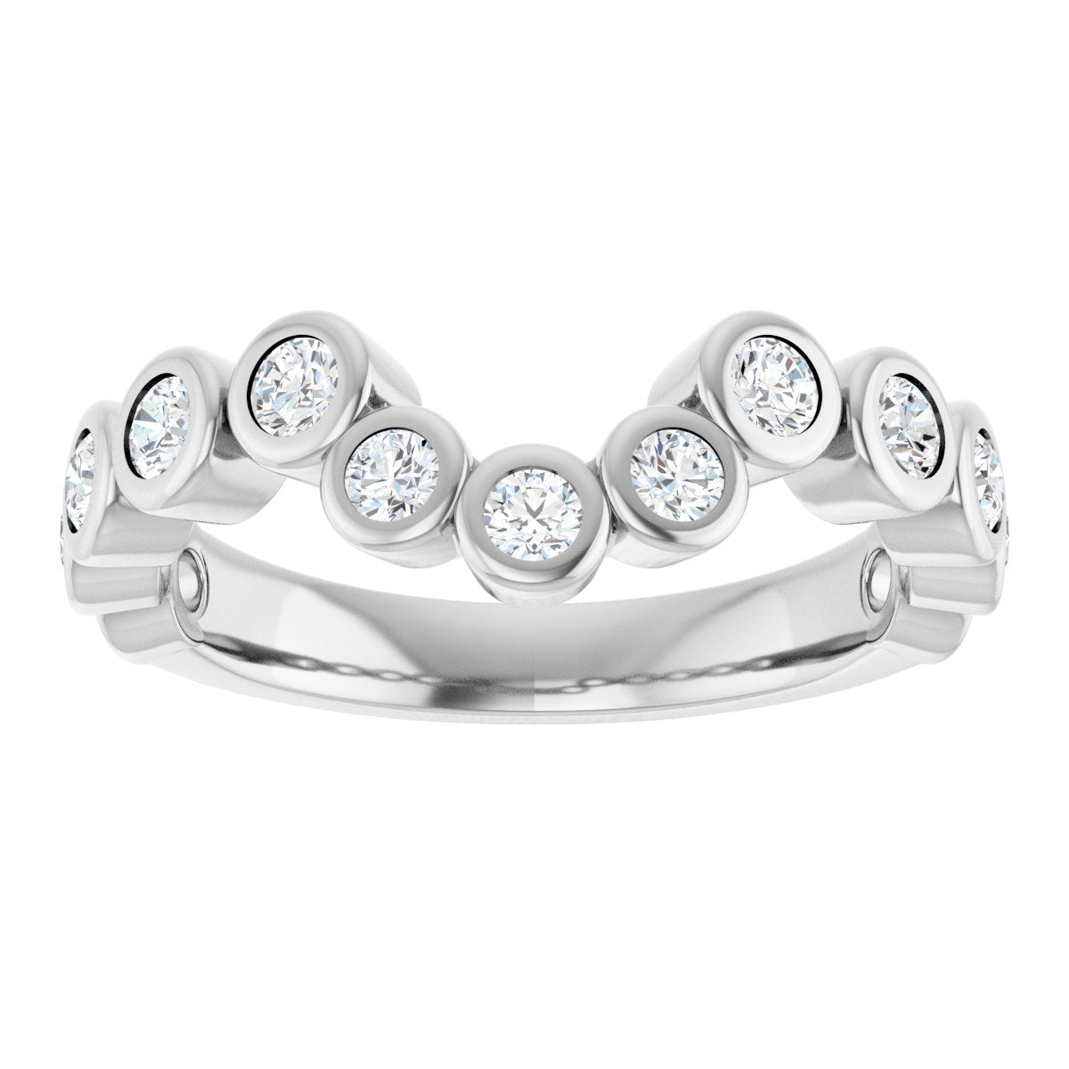 Bezel-Set Accented Engagement Ring or Band