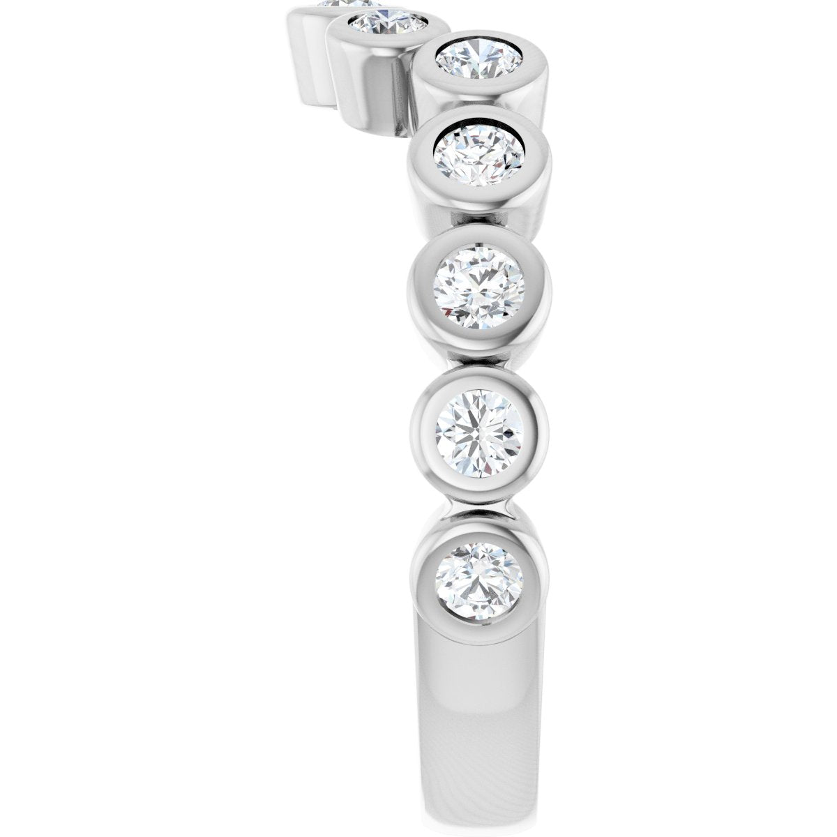 Bezel-Set Accented Engagement Ring or Band