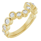 Bezel-Set Accented Engagement Ring or Band