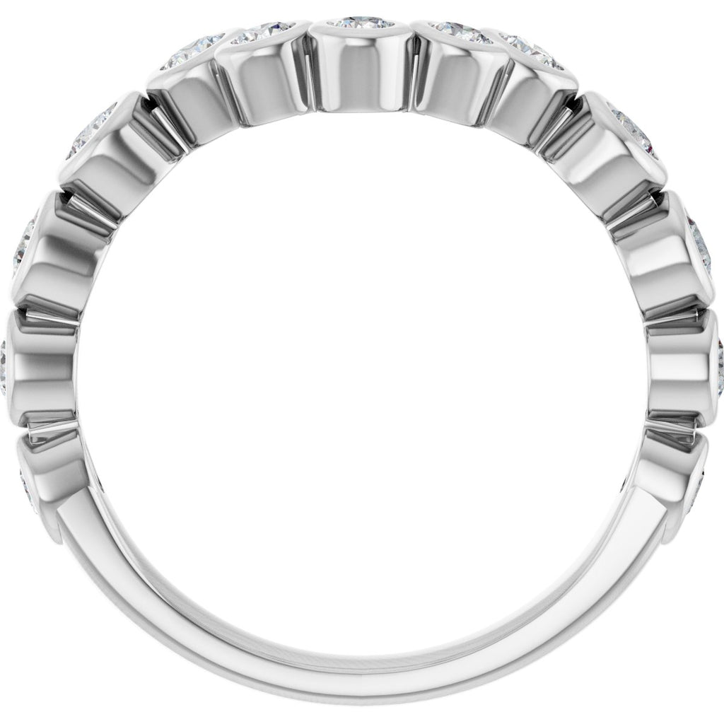 Bezel-Set Accented Engagement Ring or Band