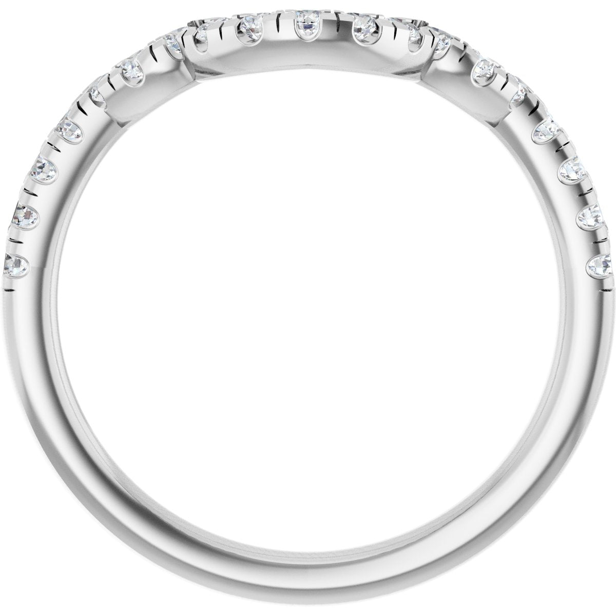 Double Claw-Prong Three-Stone Engagement Ring or Band