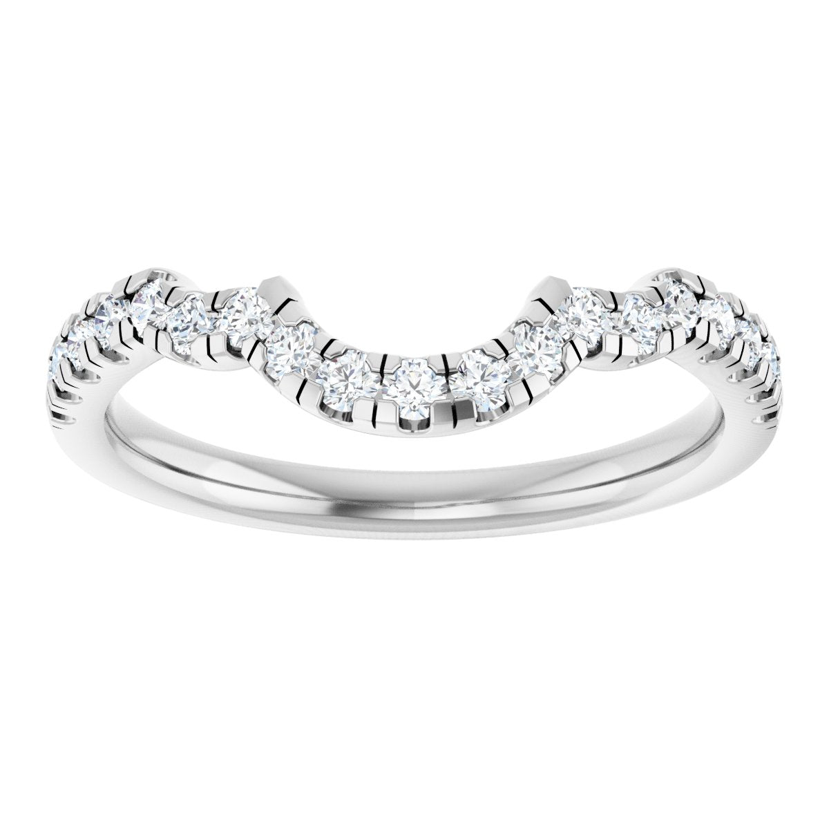 Double Claw-Prong Three-Stone Engagement Ring or Band