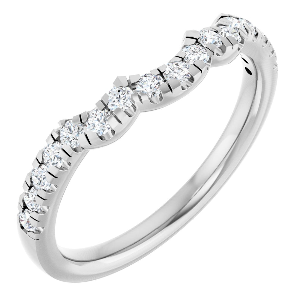 Double Claw-Prong Three-Stone Engagement Ring or Band