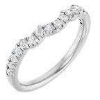 Double Claw-Prong Three-Stone Engagement Ring or Band