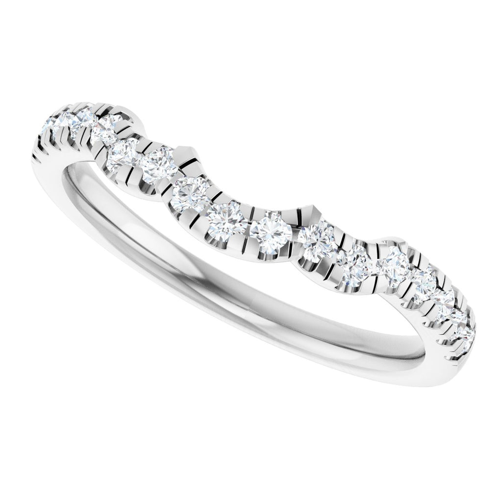 Double Claw-Prong Three-Stone Engagement Ring or Band