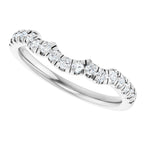 Double Claw-Prong Three-Stone Engagement Ring or Band