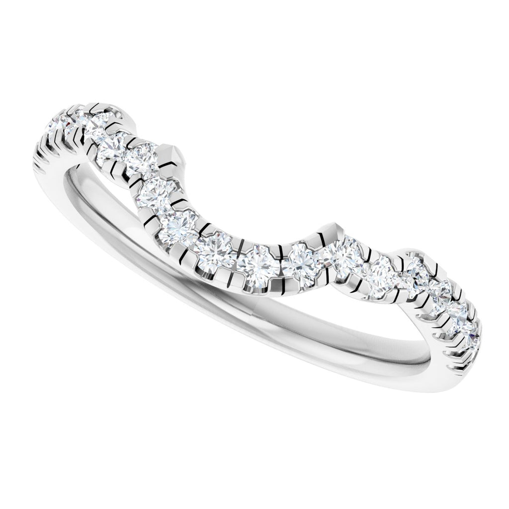 Double Claw-Prong Three-Stone Engagement Ring or Band