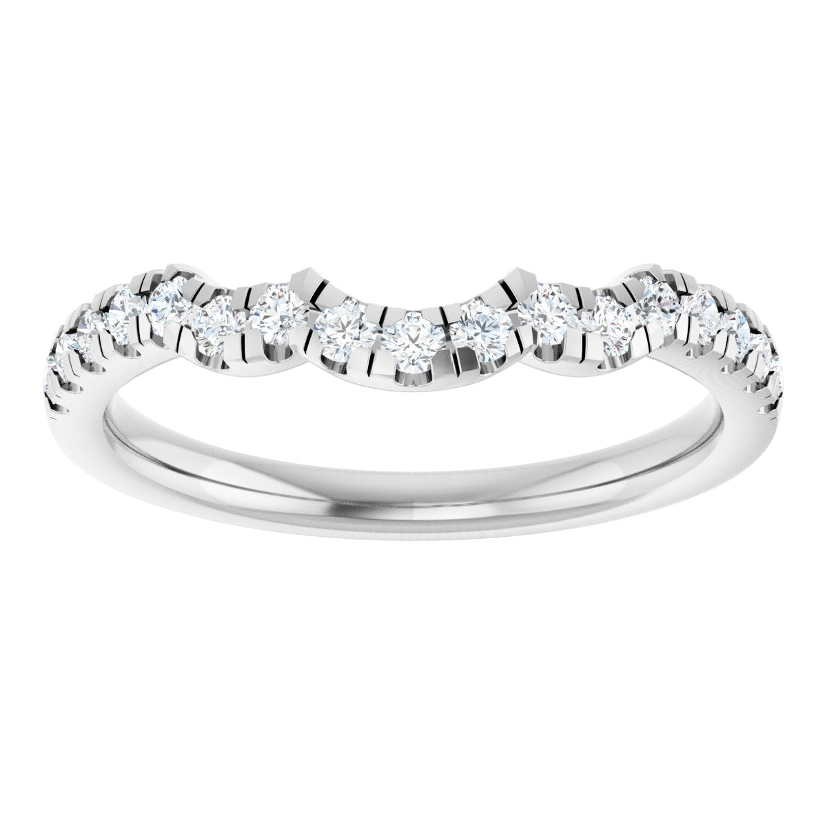 Double Claw-Prong Three-Stone Engagement Ring or Band