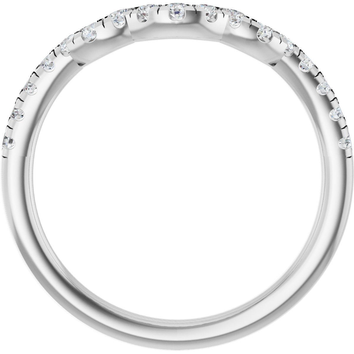 Double Claw-Prong Three-Stone Engagement Ring or Band