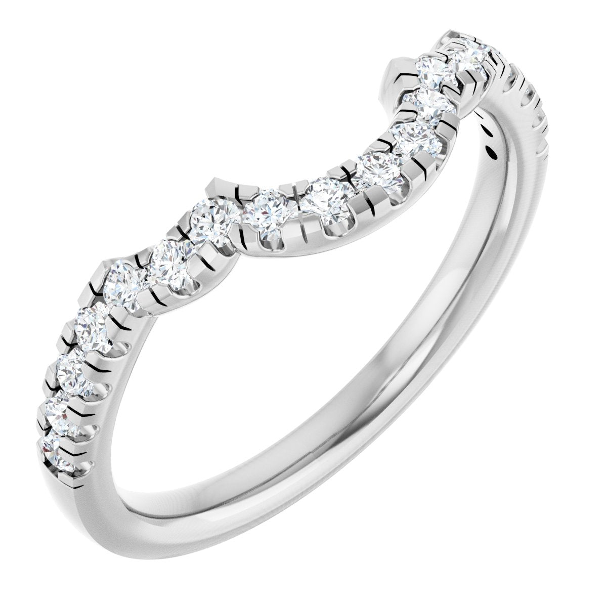 Double Claw-Prong Three-Stone Engagement Ring or Band