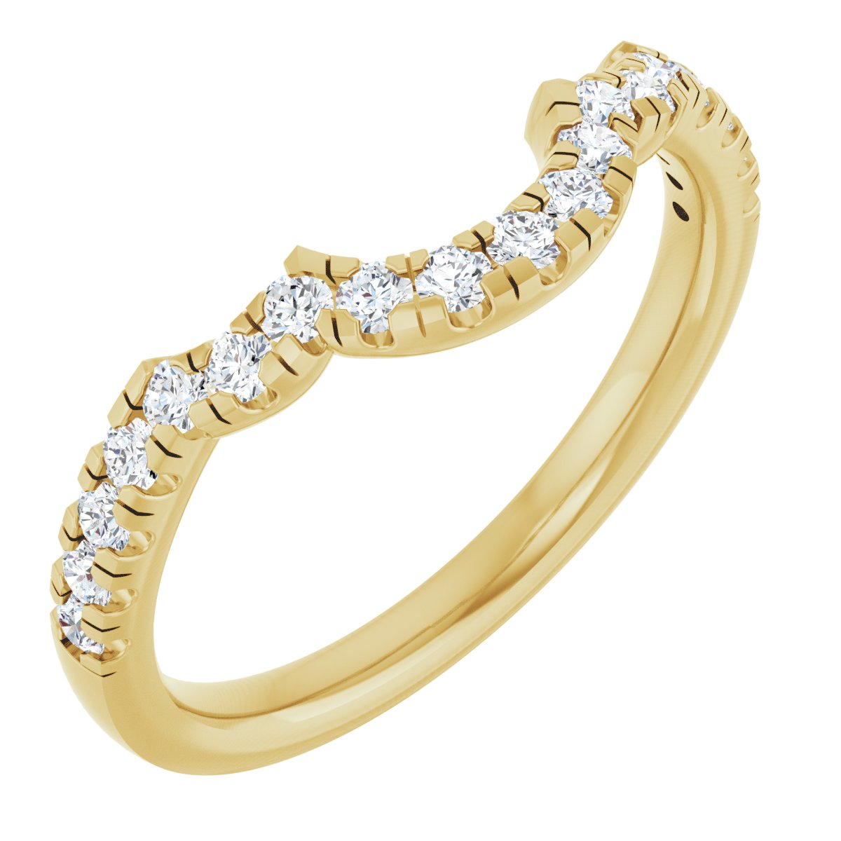 Double Claw-Prong Three-Stone Engagement Ring or Band