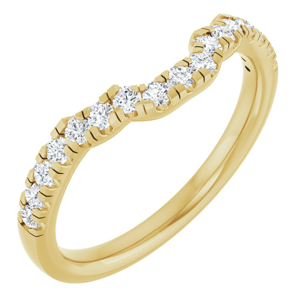 Double Claw-Prong Three-Stone Engagement Ring or Band