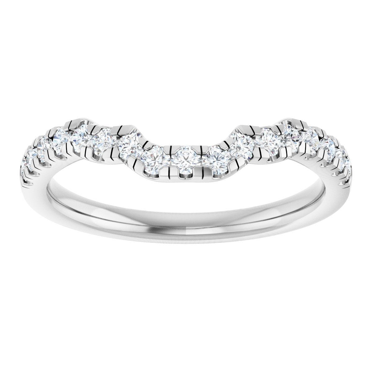 Double Claw-Prong Three-Stone Engagement Ring or Band