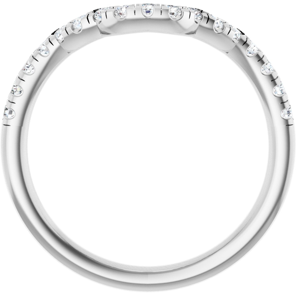 Double Claw-Prong Three-Stone Engagement Ring or Band
