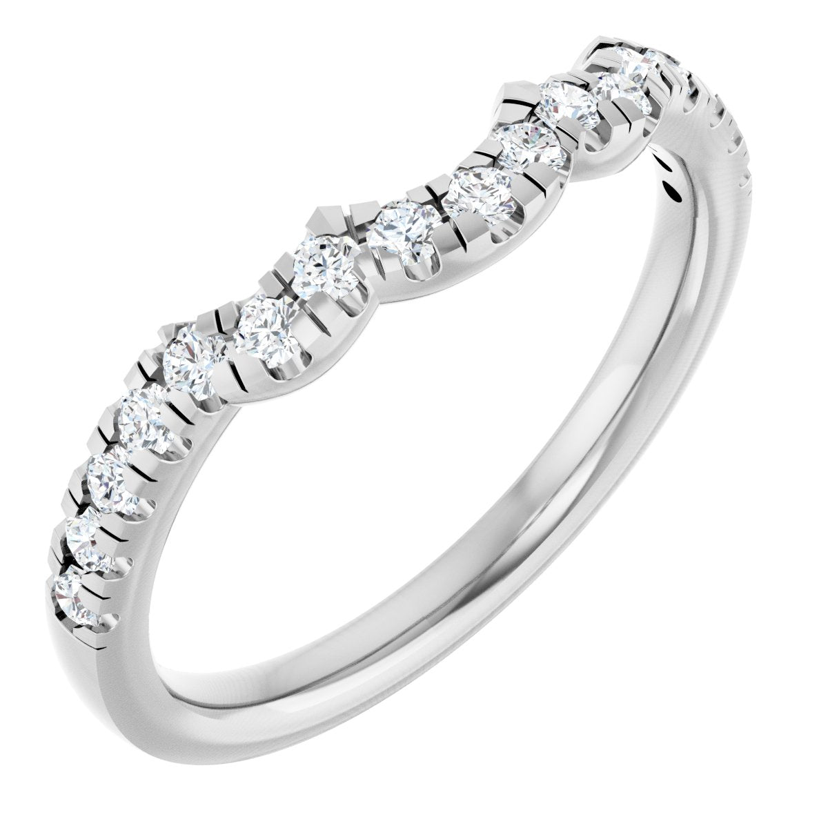 Double Claw-Prong Three-Stone Engagement Ring or Band