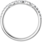 Double Claw-Prong Three-Stone Engagement Ring or Band