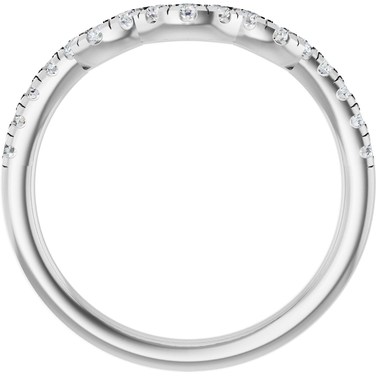 Double Claw-Prong Three-Stone Engagement Ring or Band