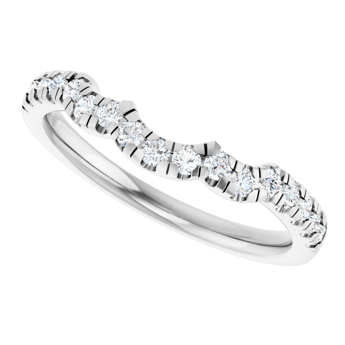 Double Claw-Prong Three-Stone Engagement Ring or Band
