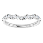 Double Claw-Prong Three-Stone Engagement Ring or Band