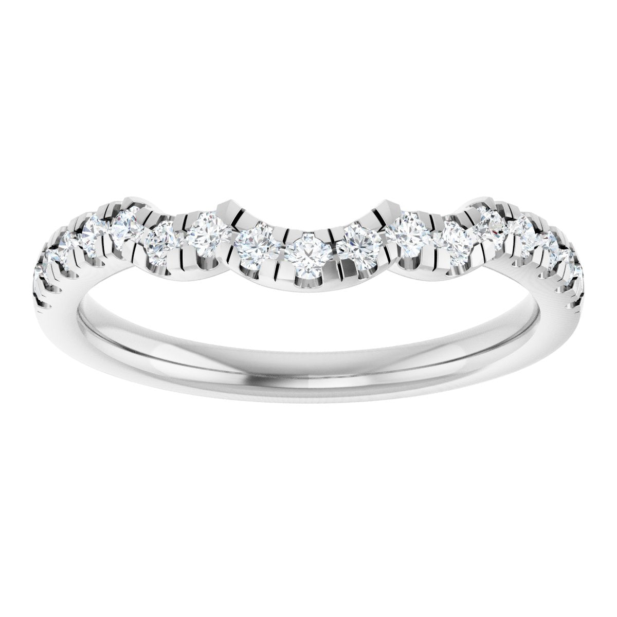 Double Claw-Prong Three-Stone Engagement Ring or Band
