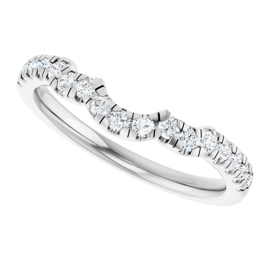 Double Claw-Prong Three-Stone Engagement Ring or Band