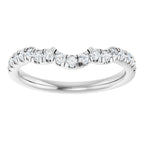 Double Claw-Prong Three-Stone Engagement Ring or Band