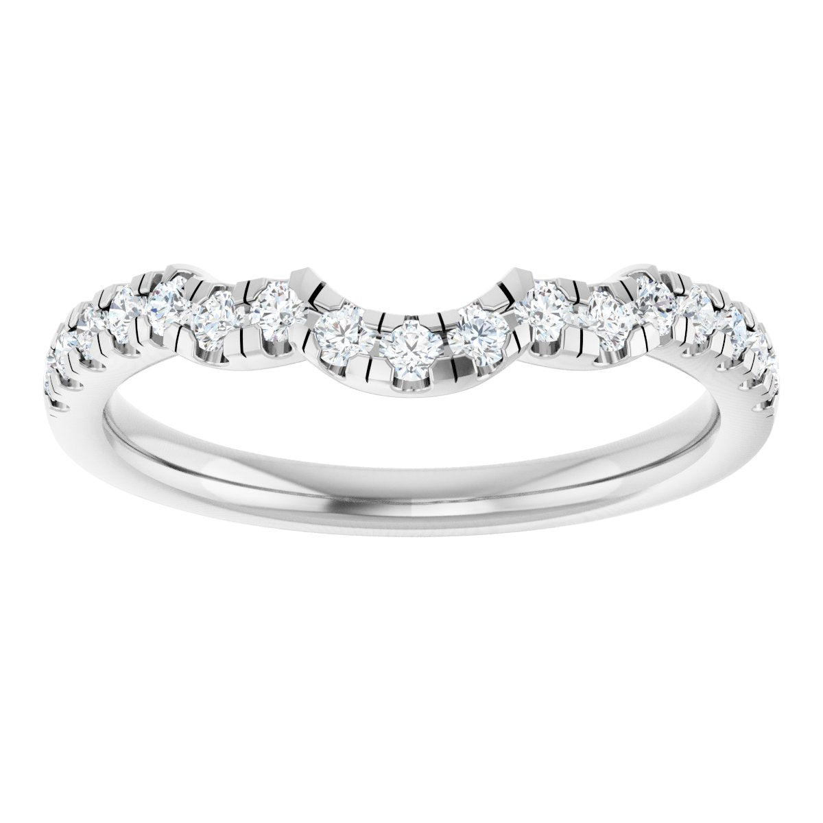 Double Claw-Prong Three-Stone Engagement Ring or Band