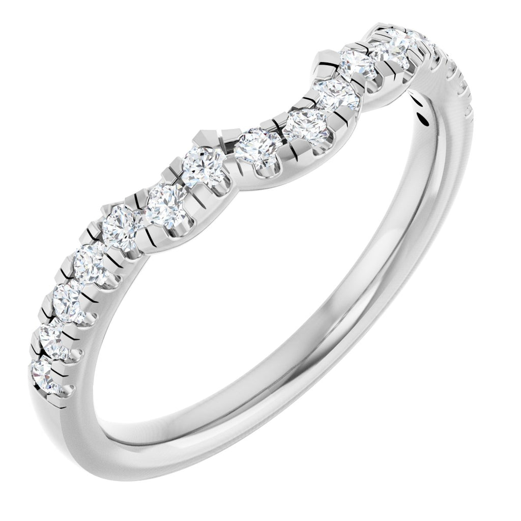 Double Claw-Prong Three-Stone Engagement Ring or Band