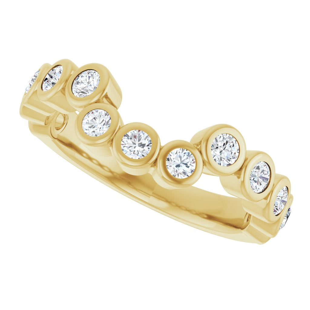 Bezel-Set Accented Engagement Ring or Band