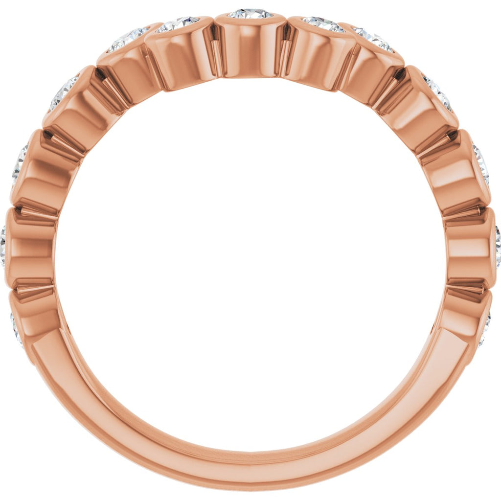 Bezel-Set Accented Engagement Ring or Band