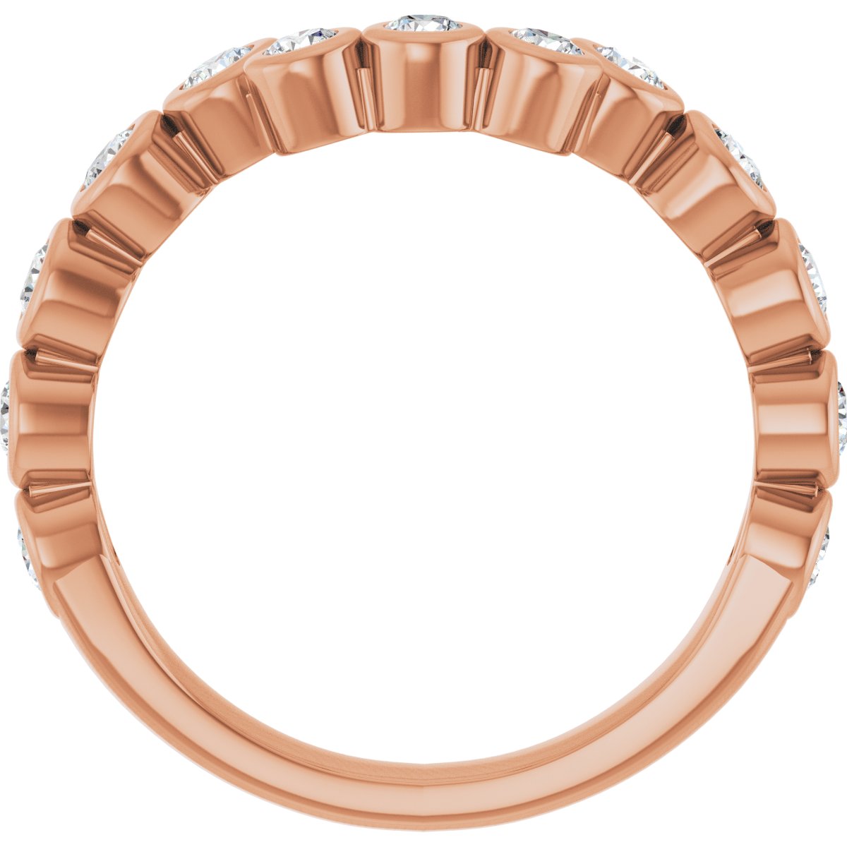 Bezel-Set Accented Engagement Ring or Band