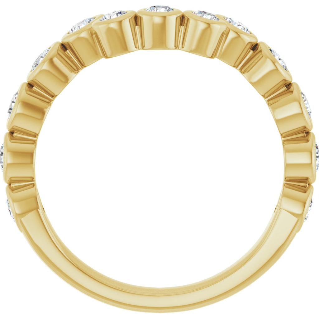 Bezel-Set Accented Engagement Ring or Band
