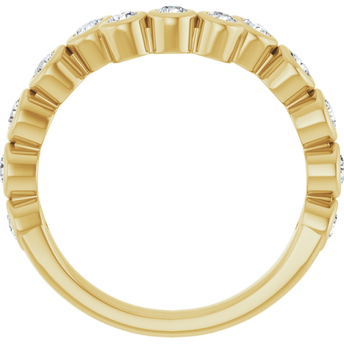 Bezel-Set Accented Engagement Ring or Band
